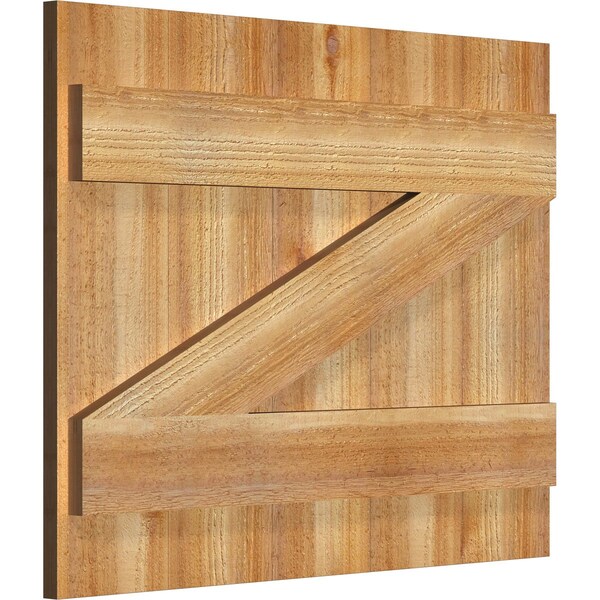 Joined Board-n-Batten Shutters W/Z-Bar, Rough Sawn Western Red Cedar, 26 7/8W X 21H